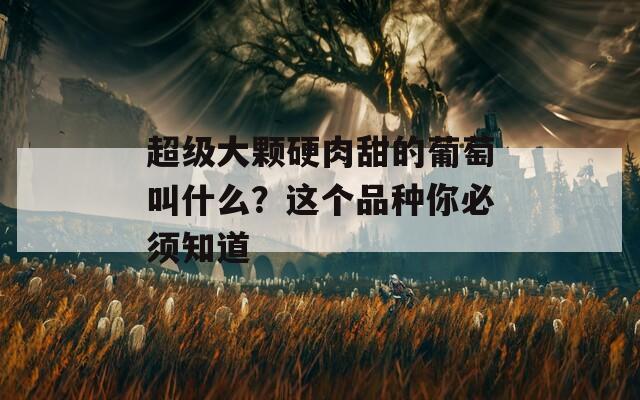 超级大颗硬肉甜的葡萄叫什么？这个品种你必须知道