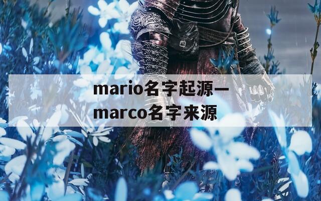 mario名字起源—marco名字来源