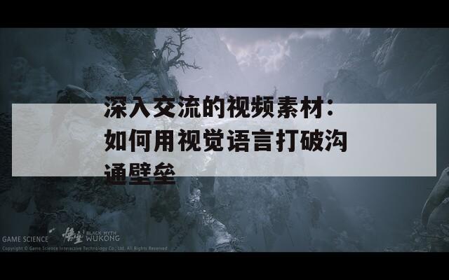 深入交流的视频素材：如何用视觉语言打破沟通壁垒