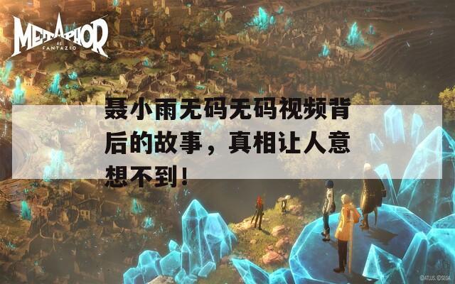 聂小雨无码无码视频背后的故事，真相让人意想不到！