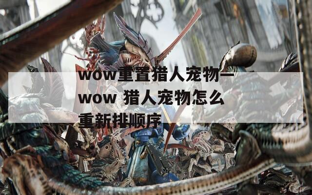 wow重置猎人宠物—wow 猎人宠物怎么重新排顺序