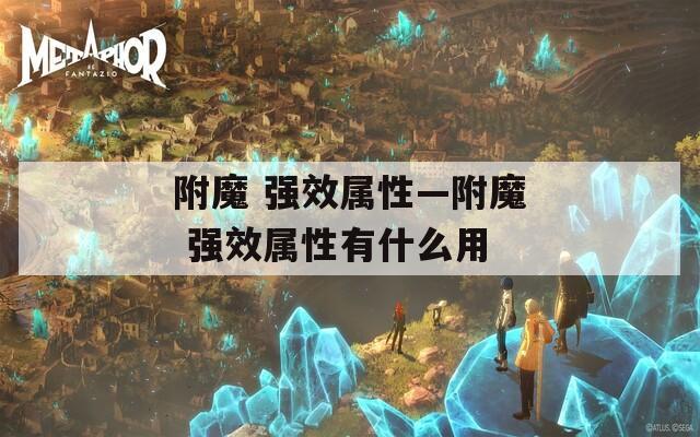附魔 强效属性—附魔 强效属性有什么用