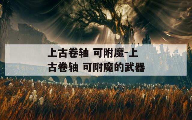 上古卷轴 可附魔-上古卷轴 可附魔的武器
